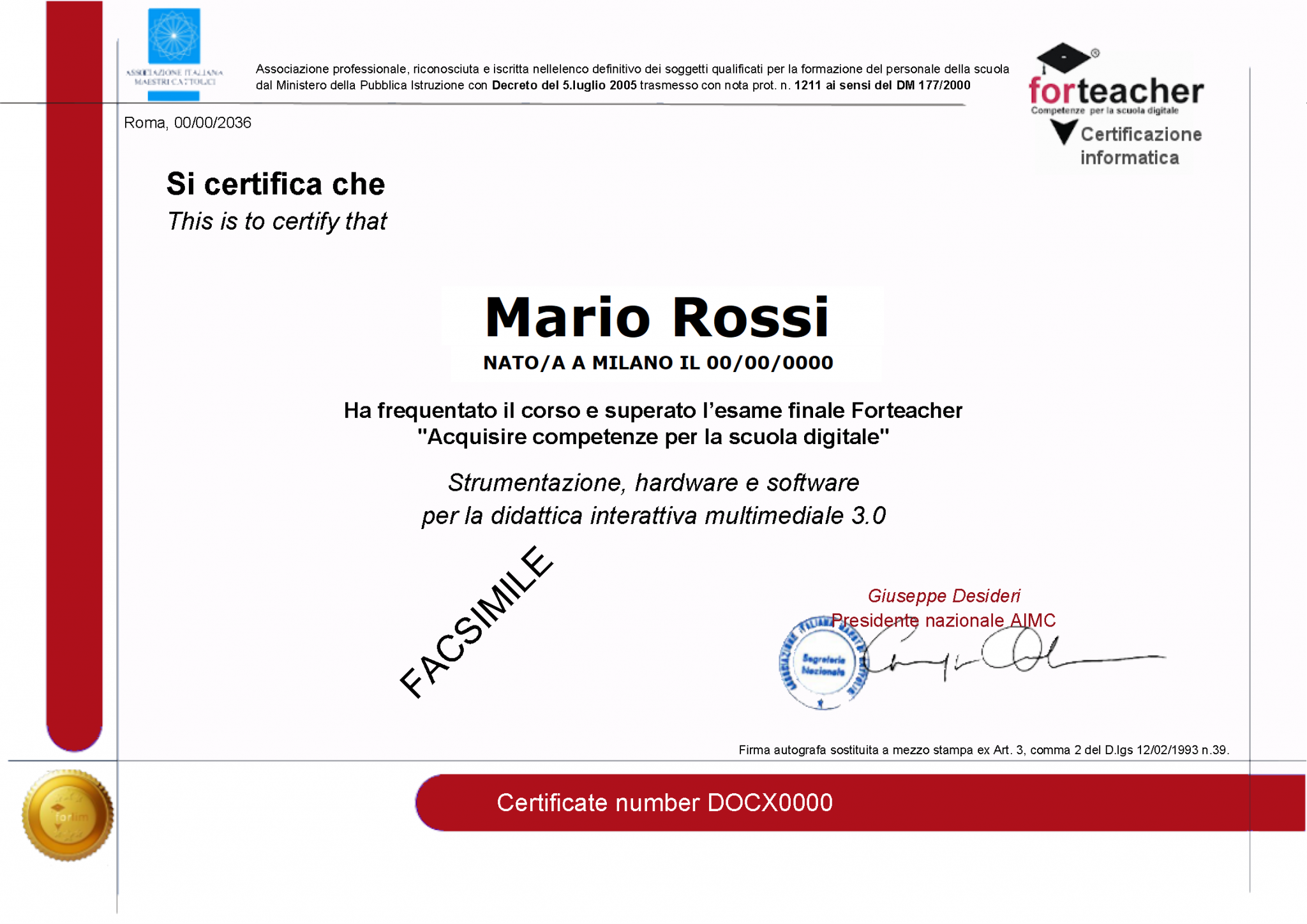 Corso ForTeacher - Scuola di Formazione San Giuseppe Moscati